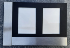 Collage Metall-Bilderrahmen  mit Sichtfelder für 2 Fotos 5,3 x 8 cm, schwarz