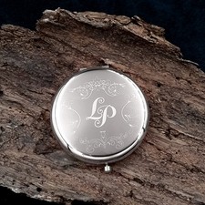 Handspiegel mit Gravur Taschenspiegel Silber Trauzeugin Hochzeit Beste Freundin