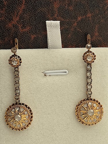 Antike diamant ohrringe - diamant,