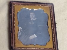 Sehr alte Daguerreotypie ( Photo auf Kupferplatte) , Dame