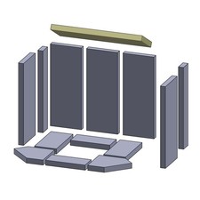 Heizgasumlenkplatte 447 x 145
