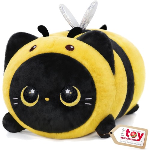 Plüschkissen schwarze katze - plüschkissen,