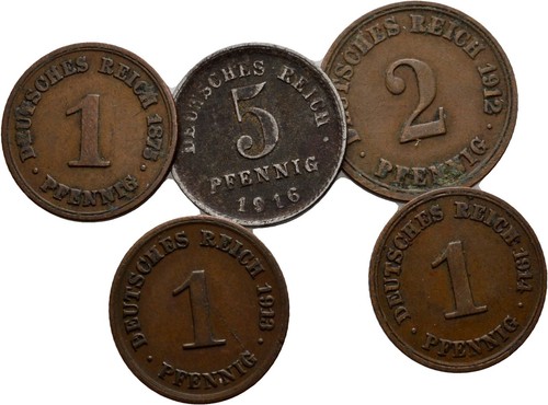 Deutsches reich pfennig - reich, 5