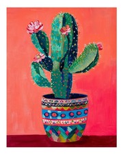 Lebendige Kaktus-Wandkunst