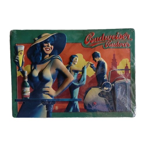 Budweiser budvar blechschild - budweiser,