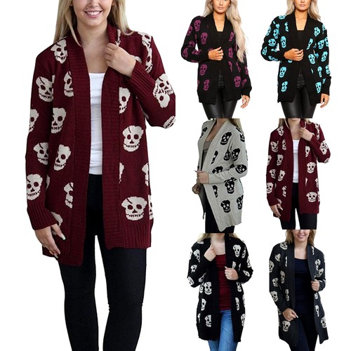 Damen totenkopf strickjacke - damen,