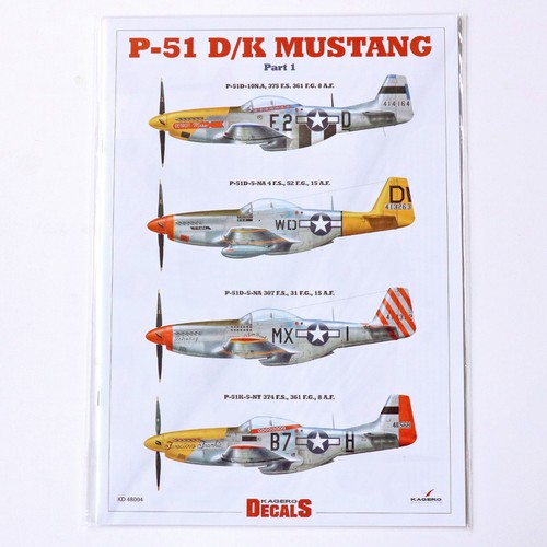Kagero decals 48004 - kagero, p-51d/k