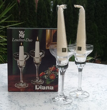 WMF 2er Set Kristall Kerzenständer Leuchter Duo Diana mit Kerzen  NEU & OVP
