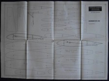 Bauplan Dornier DO 335, Hermann Rommler Modellbau. Format 64 x 88 cm, gefaltet.