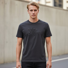 DIOR  T-SHIRT LOGO MITTIG ANTHRAZIT GR. XXL