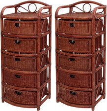 2er Set Regale mit 5 Schüben