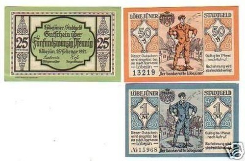 Banknoten notgeld stadt - 3,