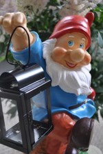 Gartenzwerg, ,Gnom, Zwerg mit Laterne Teelicht 40 cm groß DEKO