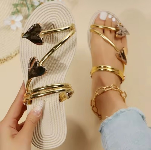Damen sandalen elegant herz - sandalen,