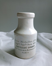 Antiker französischer Senftopf aus Steinzeug MOUTARDE BORDIN sehr guter Zustand keine Risse oder Chips