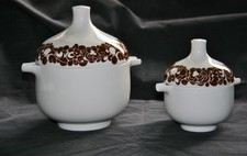 Rosenthal PLUS Cordial braun 2 TERRINEN mit Deckel Ø 15,5  + 11 cm Rolf Karnagel