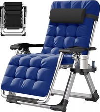 Klappsessel Liegestuhl Sonnenliege Gartenliege Campingstuhl mit Auflage klappbar