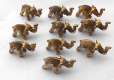 10 x FIGUR  Elefant elephant Messing brass aus Thailand 3,5x2x1,2 cm (ro)