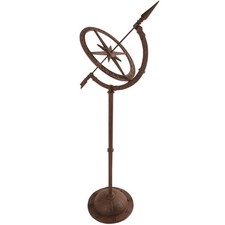 Sonnenuhr aus Gusseisen 93 cm Standsonnenuhr Gartenuhr Gartendeko Uhr Dekoration