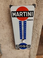 Emailschild Martini Rossi Aperitif Thermometer - 70x27cm - Original Belgien 1947