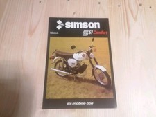 Simson S 51 Comfort Orginal Prospekt Werbung Reklame IFA DDR  Export