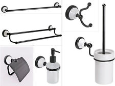 Nero Bad Accessoires Serie schwarz matt Industrial Landhaus Keramik Antik NEU