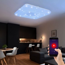 Tageslichtleuchte Deckenlampe Leuchte Smart RGB LED Sterneneffekt Fernbedienung