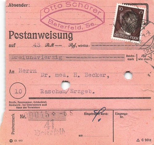 891937 sbz postanweisung mit - postanweisung,