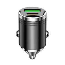 100-W-Dual-Port-Schnellladegerät für das Auto, Mini-USB-Typ-C-PD-Telefonbuchse