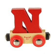 Holzeisenbahn Lok Buchstabenzug bunt Buchstabe "N" (Bigjigs Toys LTD)