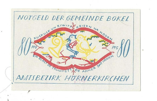 Notgeld bokel gemeinde - bokel,