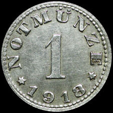 NOTGELD: 1 Pfennig 1918, Eisen. HEYE GLASFABRIK SCHAUENSTEIN / HESSEN-NASSAU.