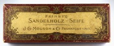 Jugendstil Sandelholz-Seifenschachtel - J.G. MOUSON - um 1920 #A3