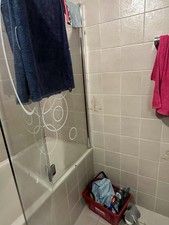 Badewannenaufsatz Duschabtrennung Sicherheitsglas Faltwand Dusche 2-3teilig