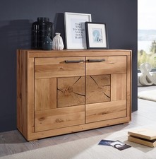 Kommode Sideboard Massivholz 114cm Eiche Wildeiche geölt NEU OVP!!!