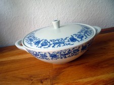 alte blau weiße Terrine - Suppenterrine, Suppen Topf, Ragout Schüssel, GKC