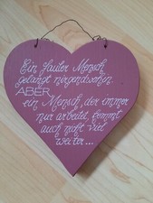 Deko Holz Herz Wandhänger mit Spruch