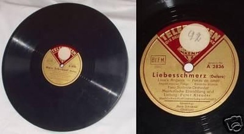 Schellackplatte telefunken - schellackplatte,