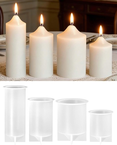 Kerzenformen silikon 4er set - kerzenformen,