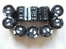 10x 180µF 450V Elko Nichicon 105°C bleifrei RM10 25x30mm 400V 385V 350V 180uF