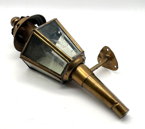 Antike kutschlampe aus messing - antike,