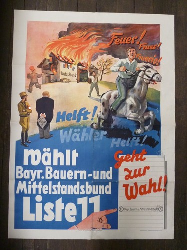 Wahlplakat bayern bauern antik - wahlplakat,