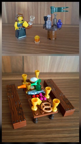 Lego minifigur theke bar maid - theke,