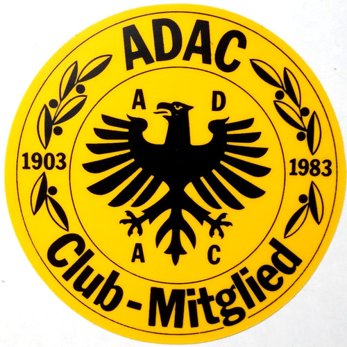 Werbe aufkleber adac - adac, club