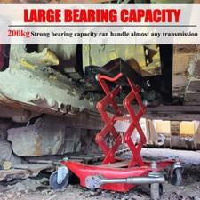 200KG Bodenlaufende Getriebeheber Scherenhebebühne 185-590mm Höhe 09021