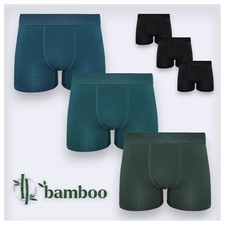 Herren Bambus Boxershorts 3er Set Baumwolle Unterwäsche Weich Atmungsaktiv M–2XL