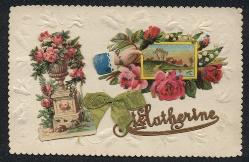 Oblaten gartenvase auf - oblaten-ak,
