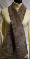 Pelzkragen Stola Echtfell Nerz Grau,ca 140 cm lang,cm 7-11 cm breit.
