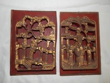 Ein Paar Holzschnitzerei. China um ca. 19. Jh.