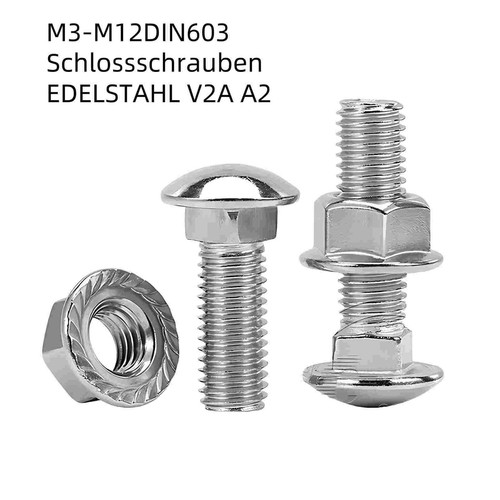 Schloßschrauben mit muttern - schloßschrauben,